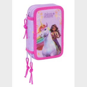 Unicorn Academy Penalhus med 3 Rum, Lilla