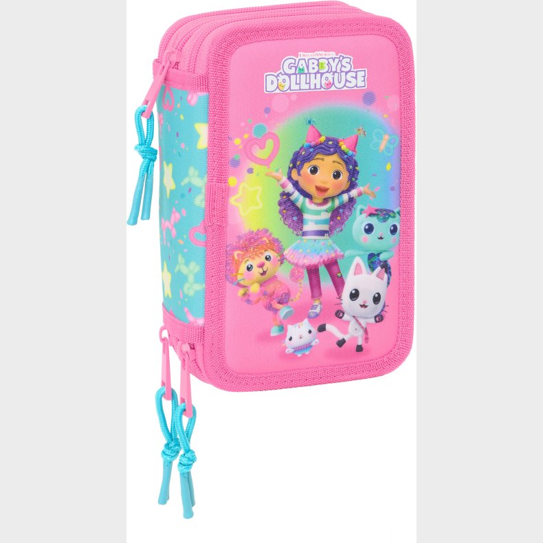 Gabby's Dollhouse Penalhus med 3 Rum 37pcs, Confetti