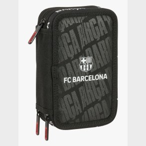 FC Barcelona  Fyldt Penalhus med 3 Rum 37 Dele, Sort