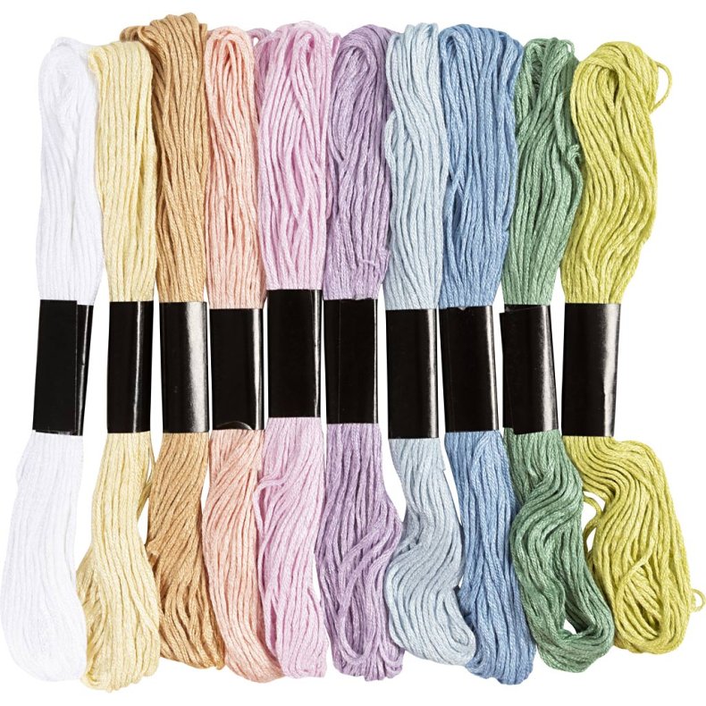 Creativ Company | Broderigarn - Pastel, 10 x 8 meter