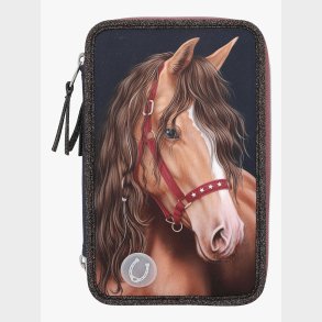 Miss Melody Tredelt Penalhus med LED-lys Glitter Horse