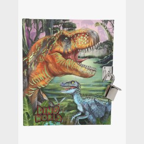 Dino World Dagbog med H�ngel�s