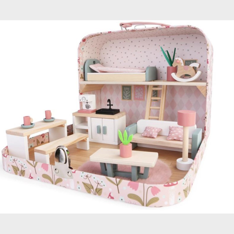 Alice &  Fox Kuffert Dukkehus, Pink