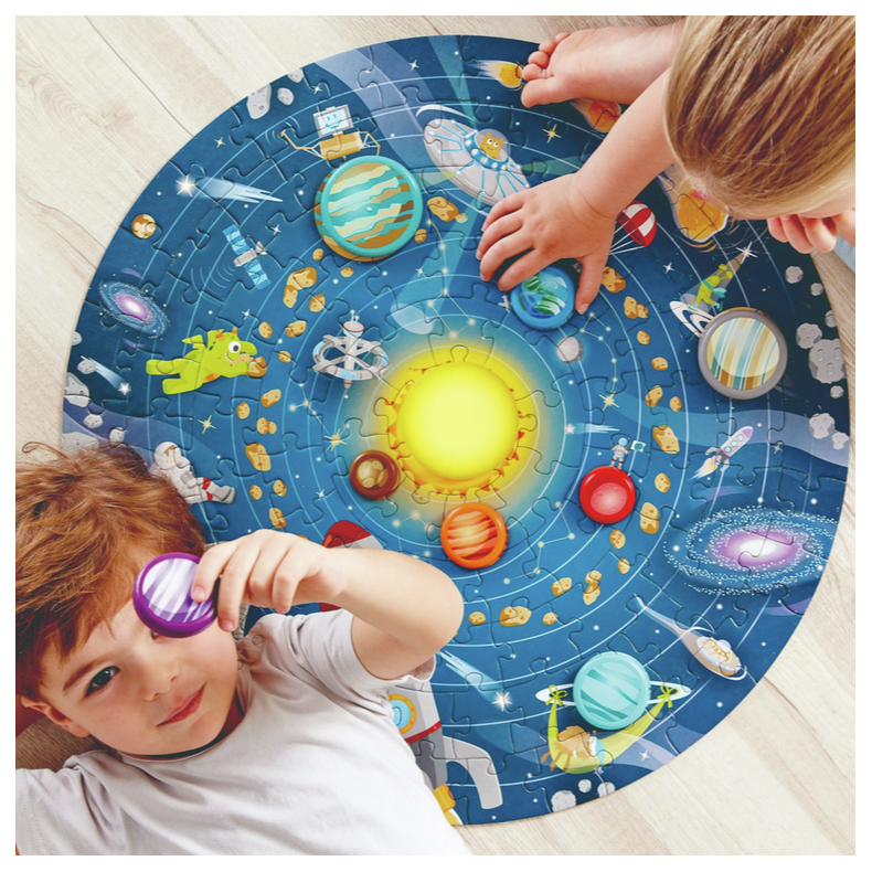 Hape | Puslespil m. 100 brikker - Solsystemet
