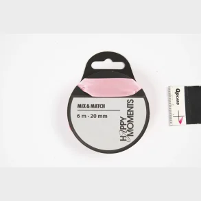 Satinbnd 20mm 6m rosa