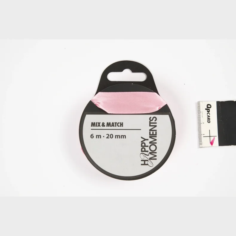 Satinbnd 20mm 6m rosa