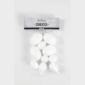 �g hvide af styropor 10 stk i pose h 35X48 mm b 25x35 mm