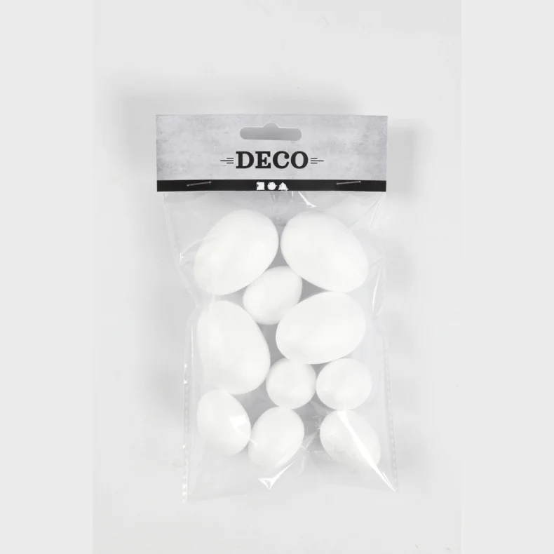 �g hvide af styropor 10 stk i pose h 35X48 mm b 25x35 mm