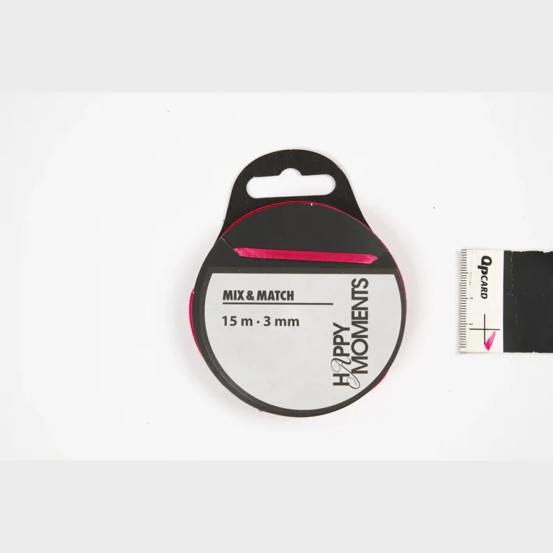 Satinbnd 3mm 15m pink