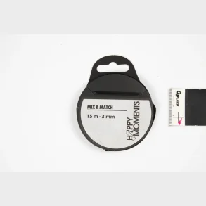 Satinbnd 3mm  15m sort