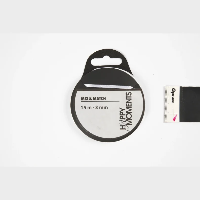 Satinbnd 3mm  15m hvid