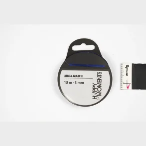 Satinbnd 3mm  15m mrk bl