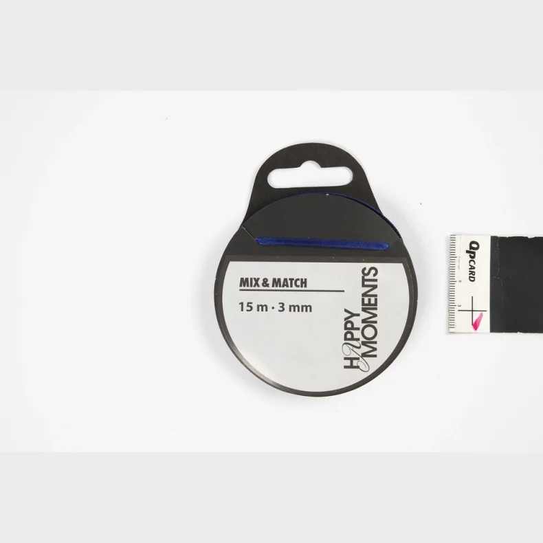 Satinbnd 3mm  15m mrk bl