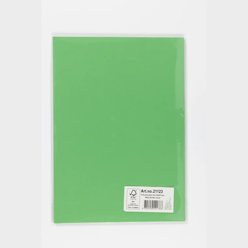 Karton A4 180 g grsgrn 20 ark
