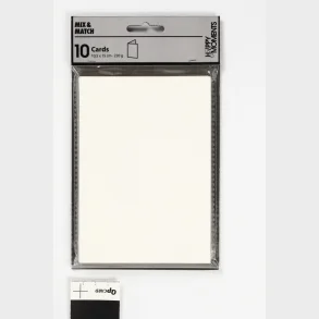 Kort rhvid 10,5x15 cm 220g 10stk