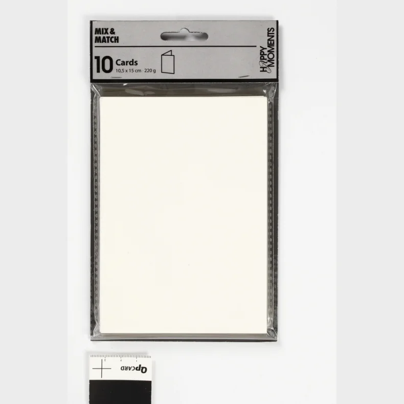 Kort rhvid 10,5x15 cm 220g 10stk