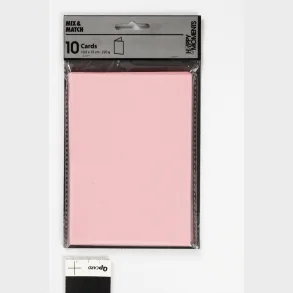 Kort rosa 10,5x15 cm 220g 10stk