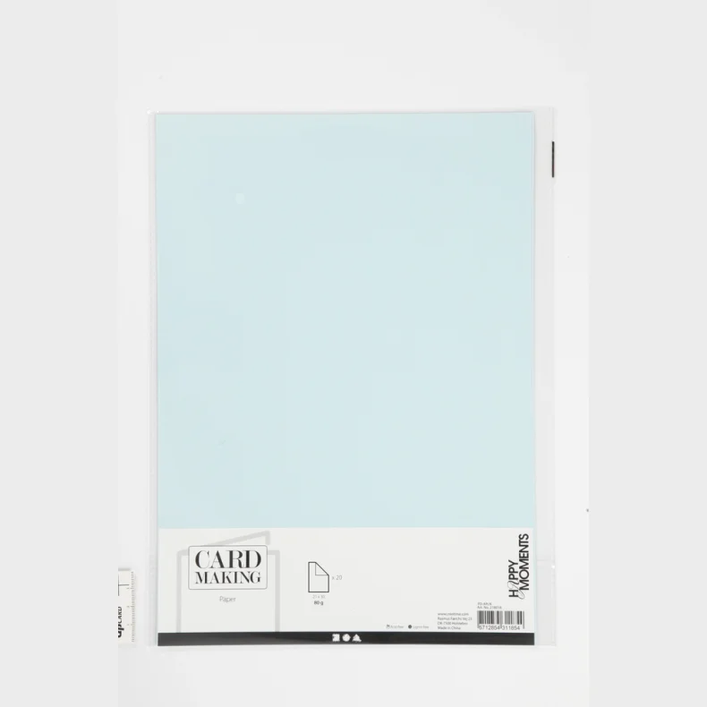 Papir lysebl A4 80g 20stk