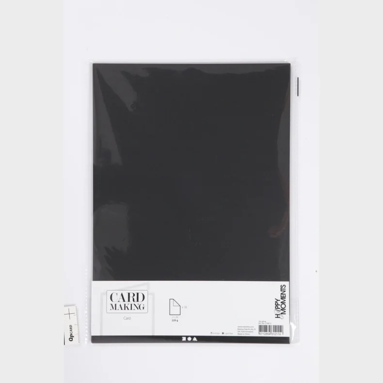 Karton sort A4 220g 10stk