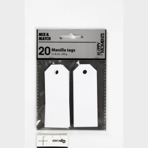 Manilla mrker hvid 220g 20stk