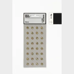 Rhinsten guld rund 8 mm 32stk