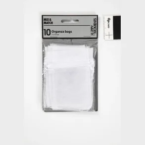 Organzapose hvid 7x10 cm 10stk