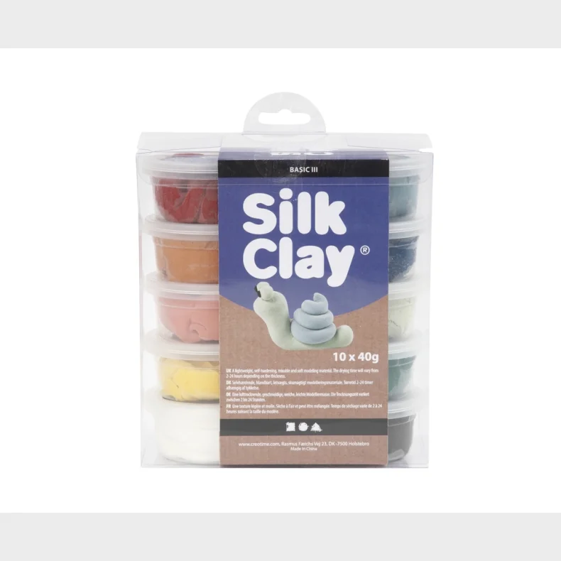 Silk clay 10 ass stvede farver 40 g