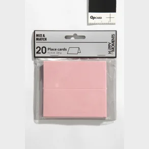 Bordkort lyserd 20 stk. str. 9X4 cm 220 g