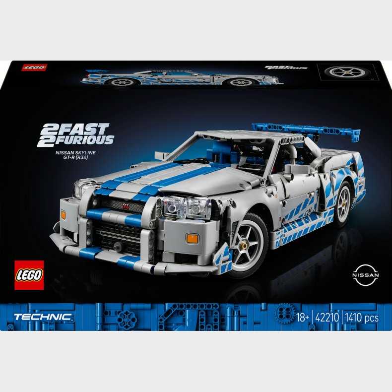 LEGO Technic 42210 2 Fast 2 Furious Nissan Skyline GT-R R34-bil