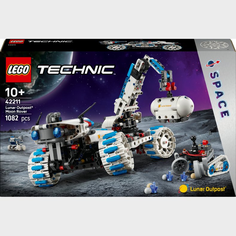 LEGO Technic 42211 Lunar Outpost mnerover-rumfartj