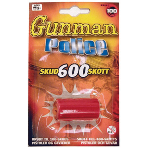Legetjs Gunman Police 6 Ruller Med 100 Skud - Legekammeraten.dk
