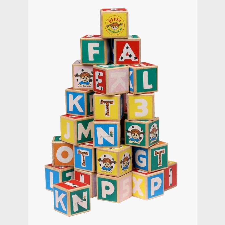 Pippi Langstr�mpe Bogstavsklodser 36 Stk.