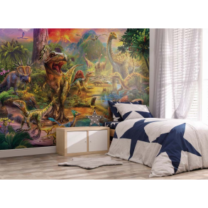 Dinosaur Landskab Tapet