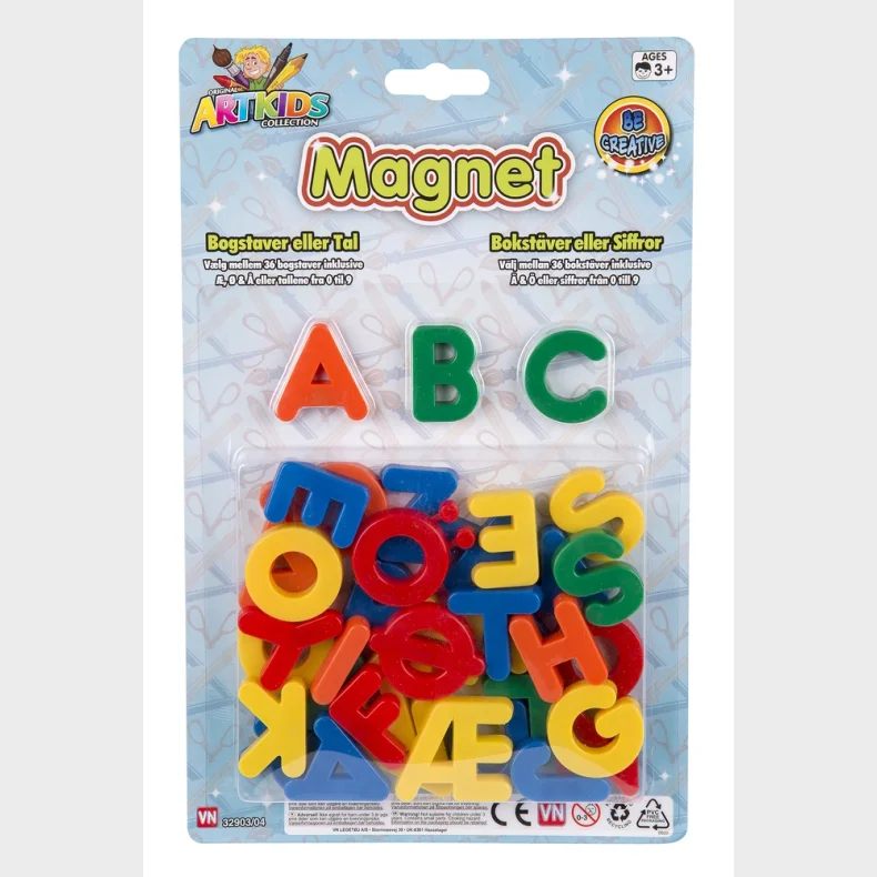 Magnetbogstaver med �, �, �