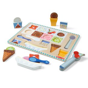 Melissa & Doug | 2-i-1 legest og puslespil - Iscaf, 16 dele