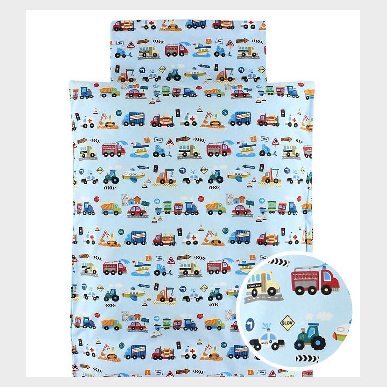 Nrgaard Madsens Sengetj - Voksen - Lysebl m. Maskiner