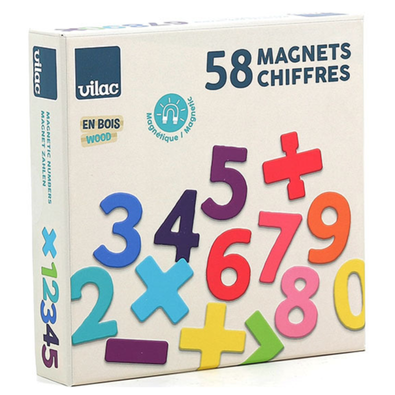 Vilac | Magnettal- og symboler af tr, 58 dele