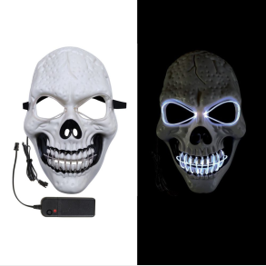 Maske med LED - skelet