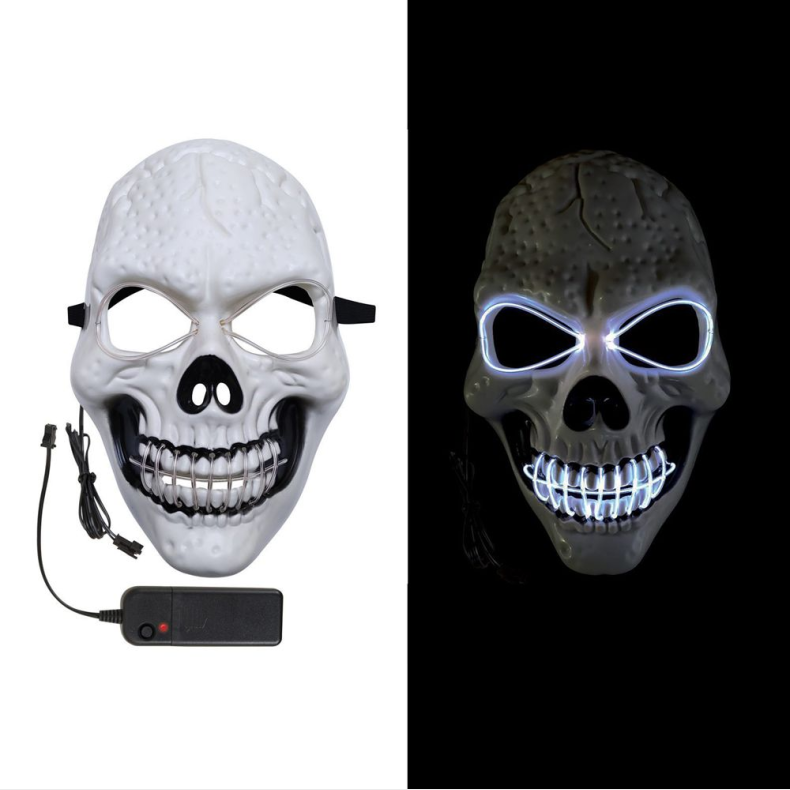 Maske med LED - skelet