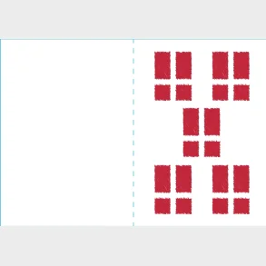 Kort 4/4 m/konvolutter flag/balloner