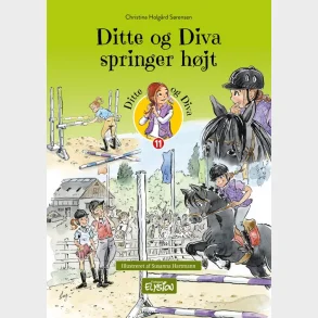 Ditte og Diva springer hjt