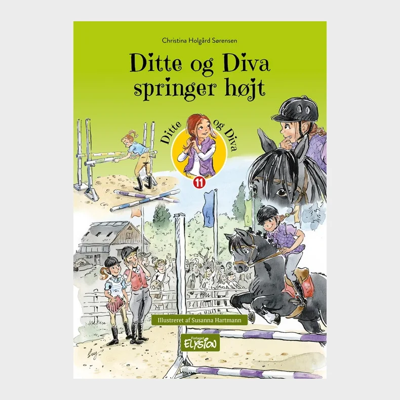 Ditte og Diva springer hjt