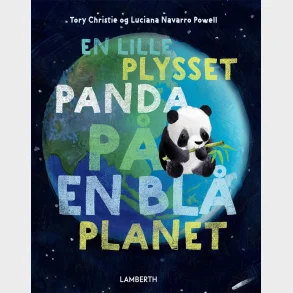 En lille plysset panda p en bl planet