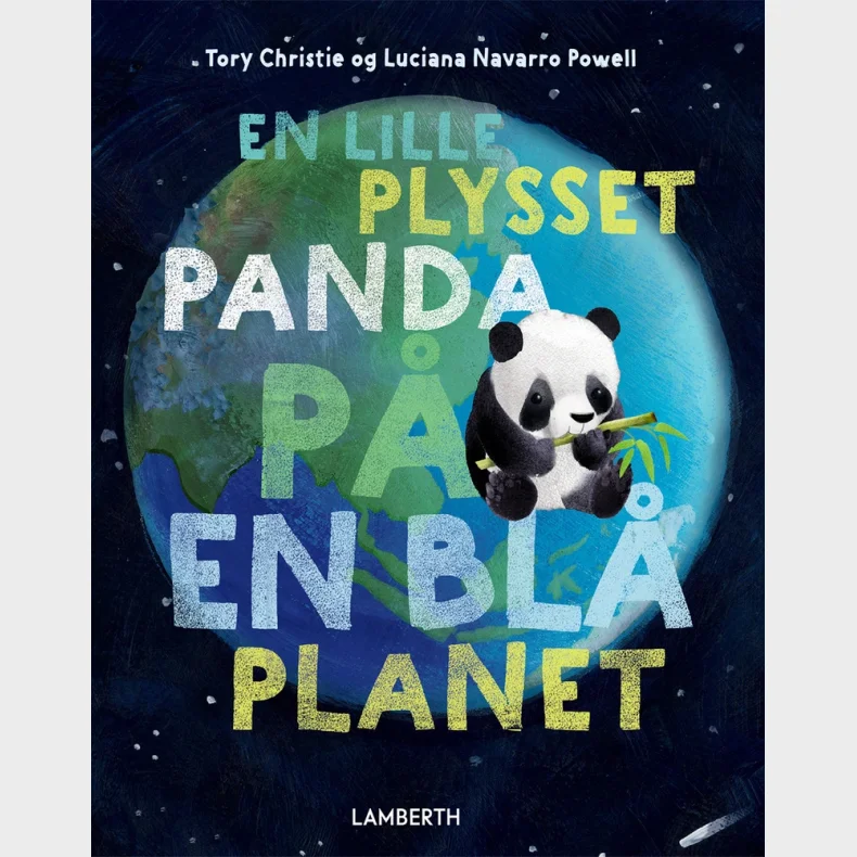 En lille plysset panda p en bl planet