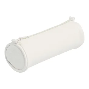 Penalhus oval hvid pu