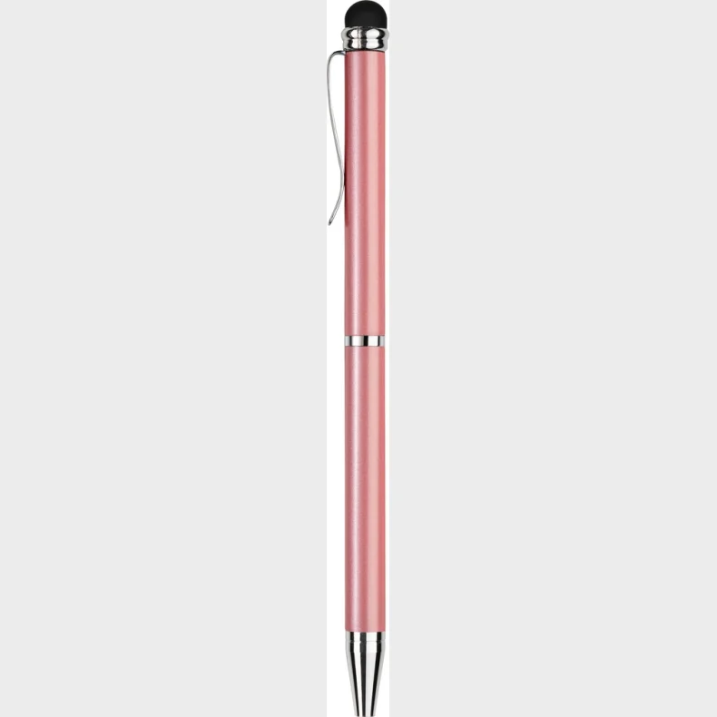 Kuglepen m/touch-funktion metallic rosa