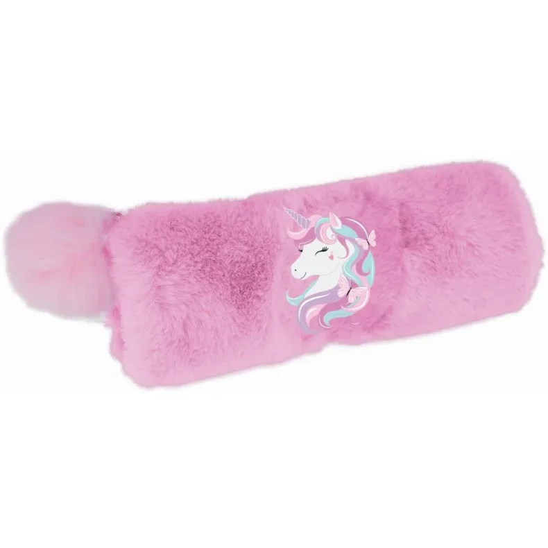 Tinka rund plys unicorn rosa u/indhold