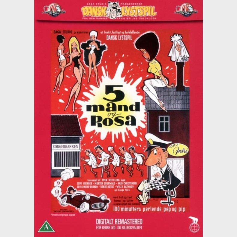 5 Mand Og Rosa  - DVD - Film