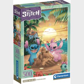Stitch Puslespil - Disney - High Quality - 500 Brikker - Clementoni