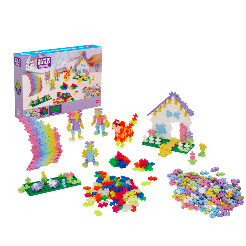 Plus-Plus | Plus-Plus - Lr at bygge, 600 stk. Pastel